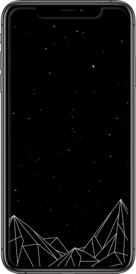 2D пластиковый чехол Черно белые абстрактные горы для Apple iPhone XS Max - 6437t-1557 изображение 