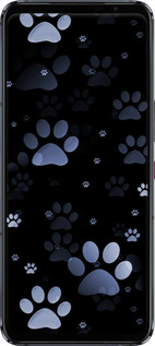 Силиконовый чехол С синими отпечатками лап для Asus ROG Phone 5 - 6441u-2530 изображение 