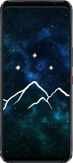 Силиконовый чехол Горы и звезды нарисованы на фоне галактики для Asus ROG Phone 5 - 6490u-2530 изображение 
