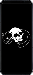 Силиконовый чехол С изображением кота и черепа для Asus ROG Phone 5 - 6491u-2530 изображение 