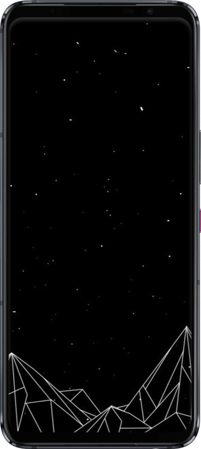 Силиконовый чехол Черно белые абстрактные горы для Asus ROG Phone 5 - 6437u-2530 изображение 