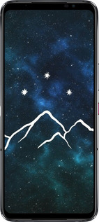 Силиконовый чехол Горы и звезды нарисованы на фоне галактики для Asus Rog Phone 6 - 6490u-3401 изображение 