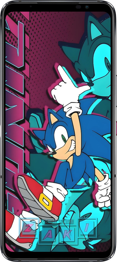 Силиконовый чехол Соник для Asus Rog Phone 6 - 6284u-3401 изображение 