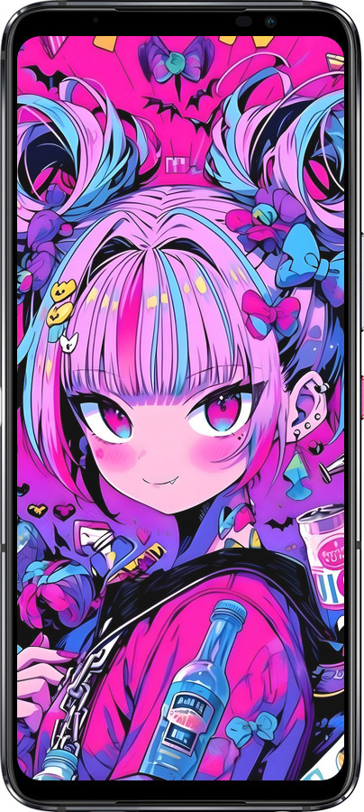 Силиконовый чехол Аниме милаха для Asus Rog Phone 6 - 6314u-3401 изображение 
