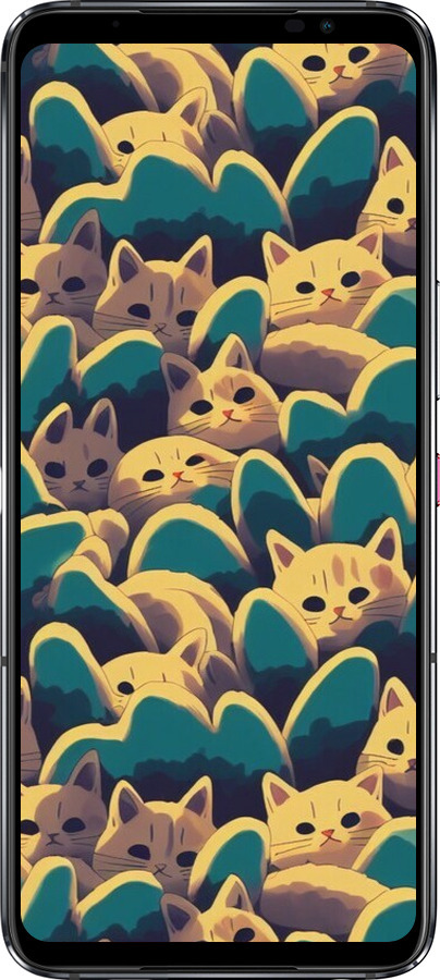 Силіконовий чехол Із зображенням котиків для Asus Rog Phone 6 - 6429u-3401 изображение 