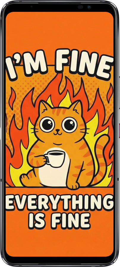 Силиконовый чехол Funny Cat для Asus Rog Phone 6 - 6786u-3401 изображение 