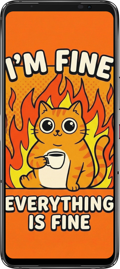 Силиконовый чехол Funny Cat для Asus Rog Phone 7 - 6786u-3405 изображение 