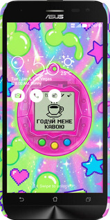 3D пластиковий матовий чехол Y2K Aesthetic Retro Pet: Годуй мене кавою для Asus ZenFone 2 Laser ZE500KL - 6784m-113 изображение 