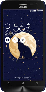 3D пластиковый матовый чехол Cute Cat Celestial/Witchy для Asus ZenFone 2 Laser ZE500KL - 6787m-113 изображение 