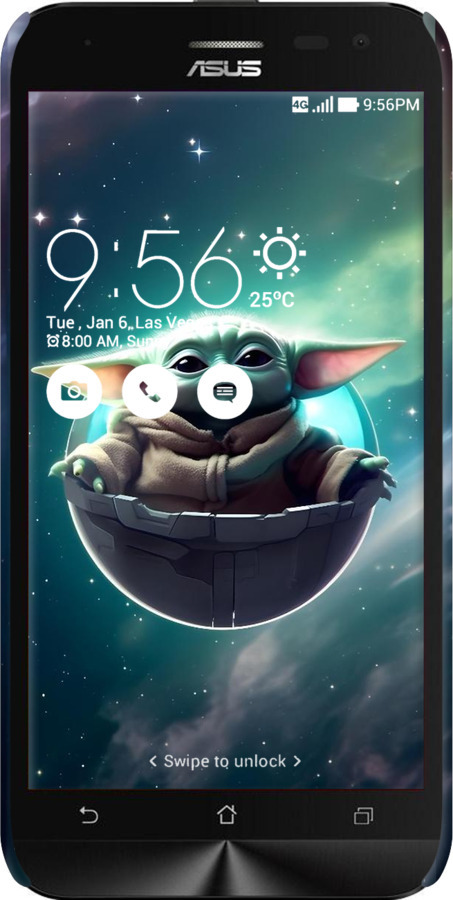 3D пластиковий матовий чехол Малышь йода для Asus ZenFone 2 Laser ZE500KL - 6294m-113 изображение 