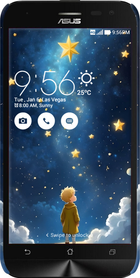 3D пластиковый матовый чехол Маленький принц для Asus ZenFone 2 Laser ZE500KL - 6326m-113 изображение 