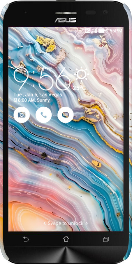 3D пластиковый матовый чехол Мрамор красивый для Asus ZenFone 2 Laser ZE500KL - 6376m-113 изображение 