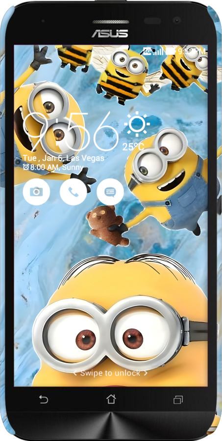 3D пластиковий матовий чехол Миньоны для Asus ZenFone 2 Laser ZE500KL - 6386m-113 изображение 