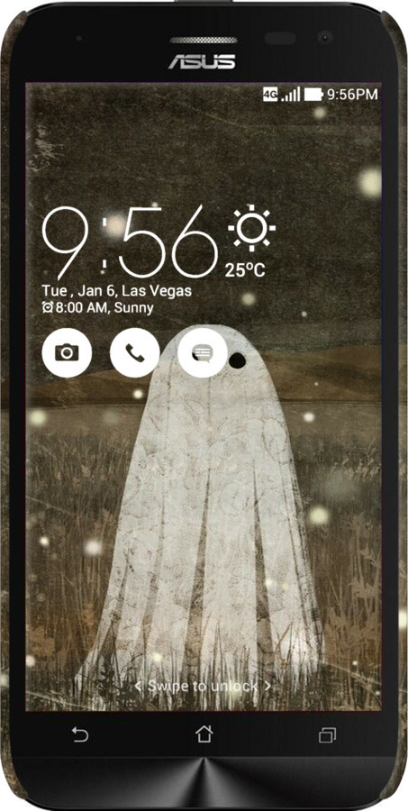 3D пластиковый матовый чехол Привидение и светлячки для Asus ZenFone 2 Laser ZE500KL - 6406m-113 изображение 