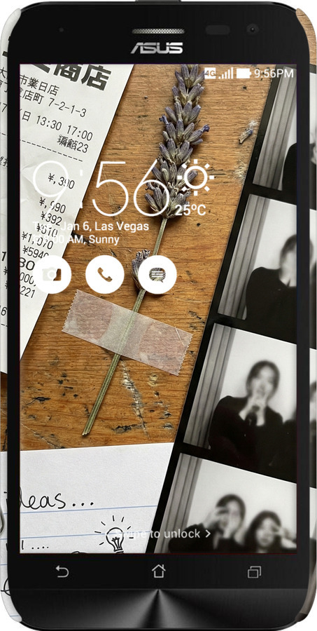 3D пластиковый матовый чехол Aesthetic Scrapbook Collage для Asus ZenFone 2 Laser ZE500KL - 6773m-113 изображение 