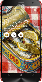 3D пластиковый глянцевый чехол Vintage Sardine Tin Phone для Asus Zenfone 2 ZE551ML - 6772c-122 изображение 