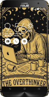 3D пластиковый глянцевый чехол The Overthinker для Asus Zenfone 2 ZE551ML - 6774c-122 изображение 