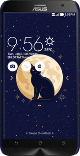 3D пластиковый глянцевый чехол Cute Cat Celestial/Witchy для Asus Zenfone 2 ZE551ML - 6787c-122 изображение 