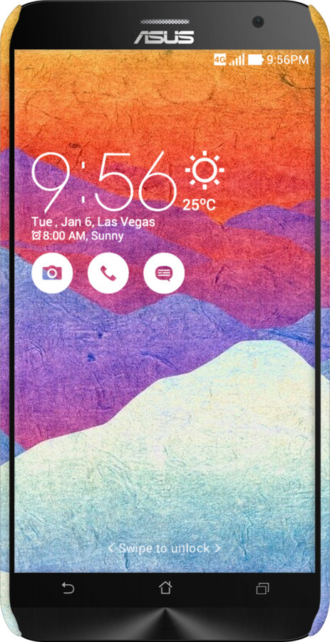 3D пластиковый глянцевый чехол Горный закат для Asus Zenfone 2 ZE551ML - 6479c-122 изображение 