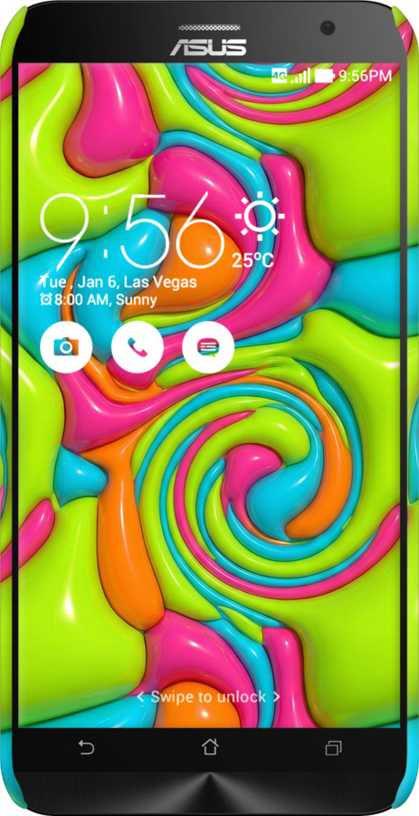 3D пластиковый глянцевый чехол Y2K Jelly Dream для Asus Zenfone 2 ZE551ML - 6780c-122 изображение 