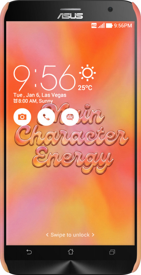 3D пластиковый матовый чехол Aura Gradient Main Character Energy Aesthetic Y2K для Asus Zenfone 2 ZE551ML - 6783m-122 изображение 