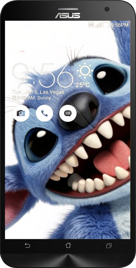 Силиконовый чехол Стич для Asus Zenfone 2 ZE551ML - 6684u-122 изображение 