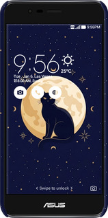 3D пластиковий матовий чехол Cute Cat Celestial/Witchy для Asus Zenfone 3 Max ZC520TL - 6787m-442 изображение 