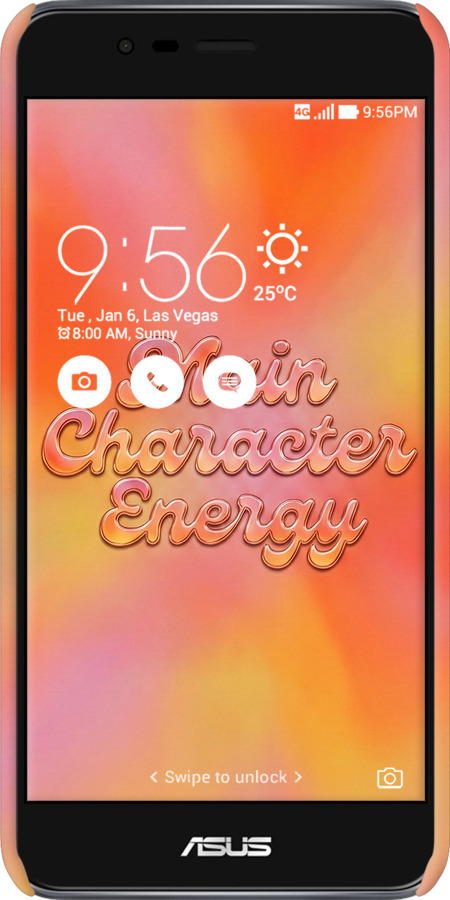 3D пластиковый матовый чехол Aura Gradient Main Character Energy Aesthetic Y2K для Asus Zenfone 3 Max ZC520TL - 6783m-442 изображение 