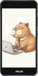 Силиконовый чехол Funny Capybara CEO Working для Asus Zenfone 3 Max ZC520TL - 6777u-442 изображение 