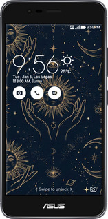 Силиконовый чехол Celestial Harmony: Sun & Moon Gold Mystic Pattern для Asus Zenfone 3 Max ZC520TL - 6778u-442 изображение 