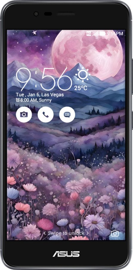 Силіконовий чехол Ніч місяць арт для Asus Zenfone 3 Max ZC520TL - 6319u-442 изображение 