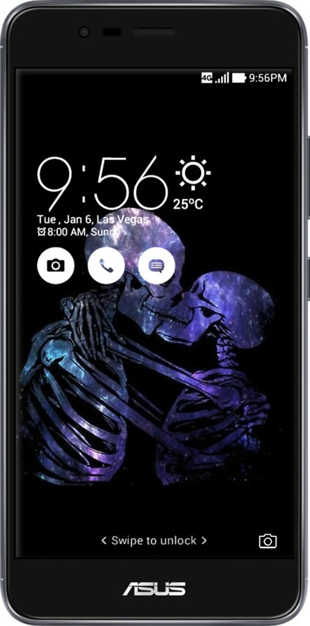 Силиконовый чехол С изображением скелета для Asus Zenfone 3 Max ZC520TL - 6537u-442 изображение 