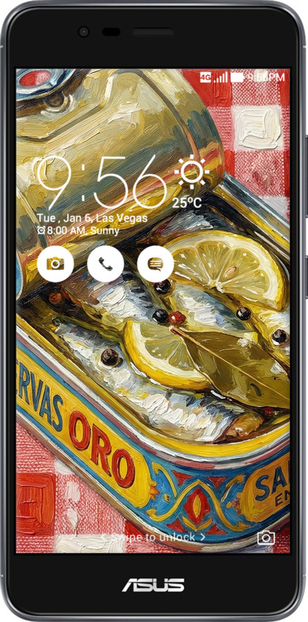 Силіконовий чехол Vintage Sardine Tin Phone для Asus Zenfone 3 Max ZC520TL - 6772u-442 изображение 