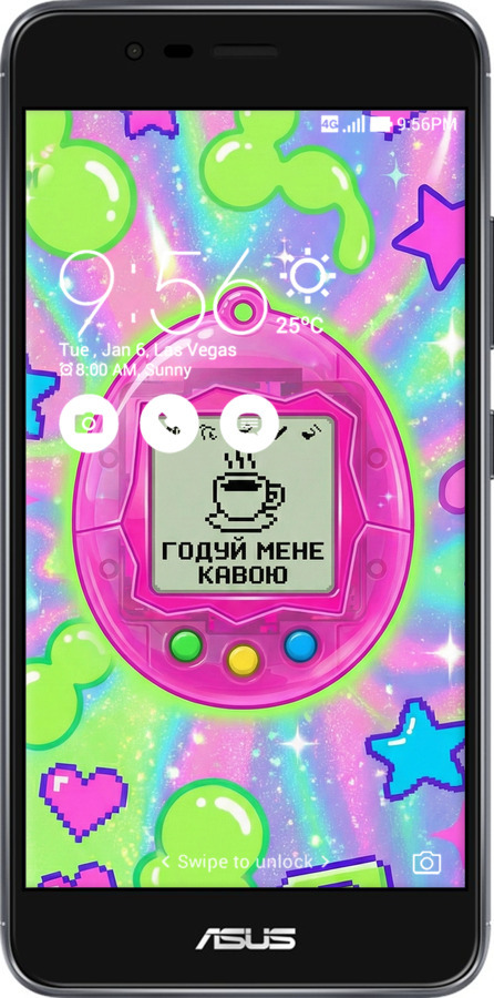 Силиконовый чехол Y2K Aesthetic Retro Pet: Годуй мене кавою для Asus Zenfone 3 Max ZC520TL - 6784u-442 изображение 