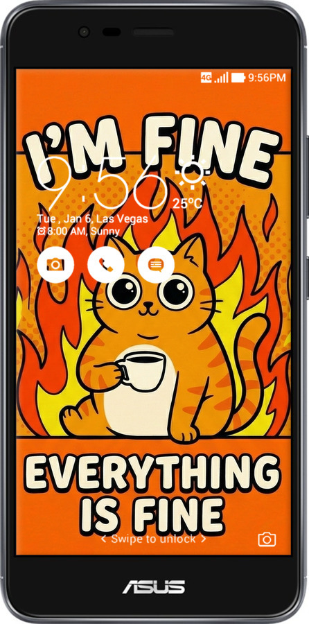 Силиконовый чехол Funny Cat для Asus Zenfone 3 Max ZC520TL - 6786u-442 изображение 