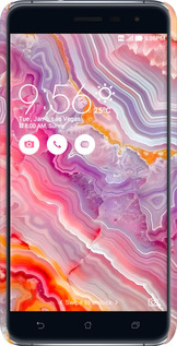 3D пластиковый матовый чехол Мрамор 2 для Asus Zenfone 3 ZE520KL - 6307m-449 изображение 