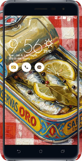 3D пластиковий матовий чехол Vintage Sardine Tin Phone для Asus Zenfone 3 ZE520KL - 6772m-449 изображение 