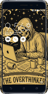 3D пластиковый матовый чехол The Overthinker для Asus Zenfone 3 ZE520KL - 6774m-449 изображение 