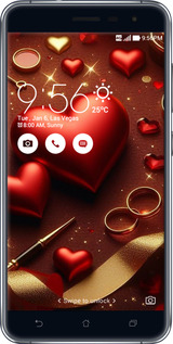 Силиконовый чехол Сердечки v3 для Asus Zenfone 3 ZE520KL - 5833u-449 изображение 
