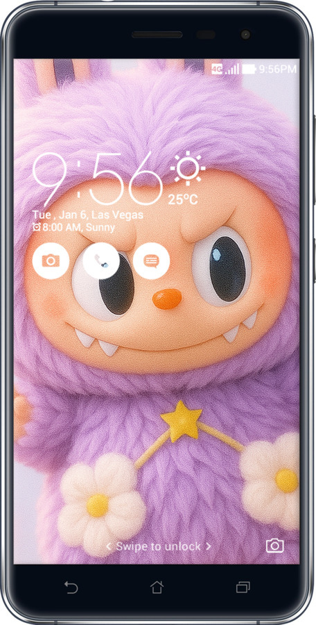 Силіконовий чехол Лабубу для Asus Zenfone 3 ZE520KL - 6708u-449 изображение 