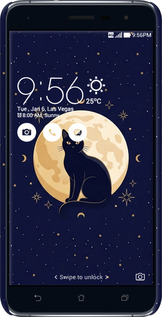 3D пластиковый матовый чехол Cute Cat Celestial/Witchy для Asus Zenfone 3 ZE552KL - 6787m-448 изображение 