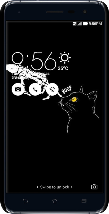 3D пластиковый матовый чехол Кошка для Asus Zenfone 3 ZE552KL - 6505m-448 изображение 