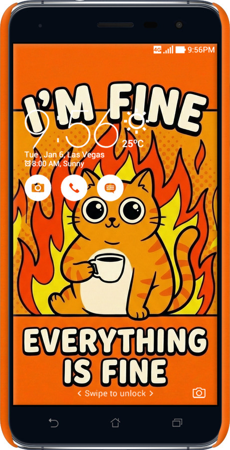 3D пластиковый матовый чехол Funny Cat для Asus Zenfone 3 ZE552KL - 6786m-448 изображение 