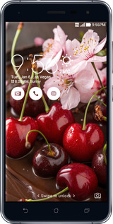 Силиконовый чехол Вишня в шоколаде для Asus Zenfone 3 ZE552KL - 6698u-448 изображение 