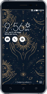 Силіконовий чехол Celestial Harmony: Sun & Moon Gold Mystic Pattern для Asus Zenfone 3 ZE552KL - 6778u-448 изображение 