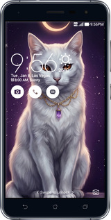 Силіконовий чехол Mystic White Cat Gothic Dark Purple Gold для Asus Zenfone 3 ZE552KL - 6805u-448 изображение 