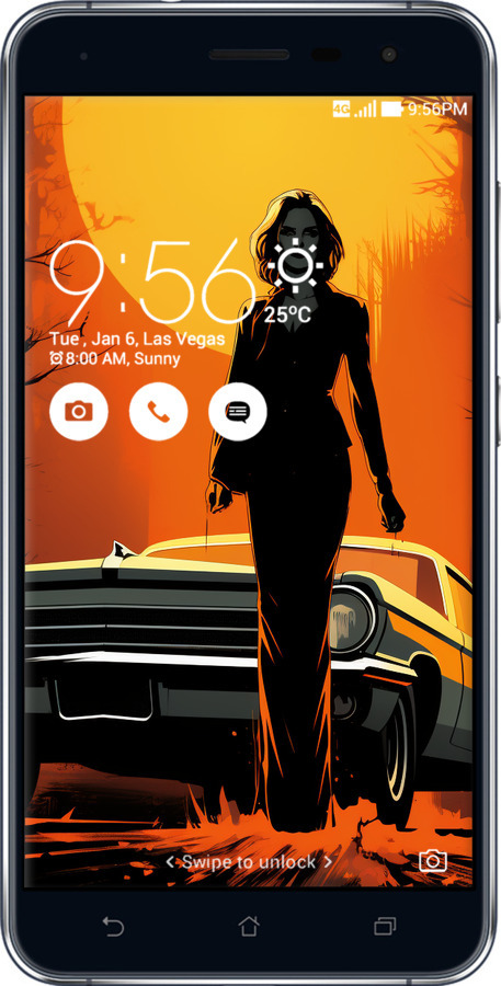 Силиконовый чехол Чехол для телефона Девушка возле автомобиля для Asus Zenfone 3 ZE552KL - 5946u-448 изображение 