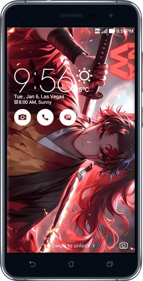 Силиконовый чехол Аниме воин для Asus Zenfone 3 ZE552KL - 6281u-448 изображение 