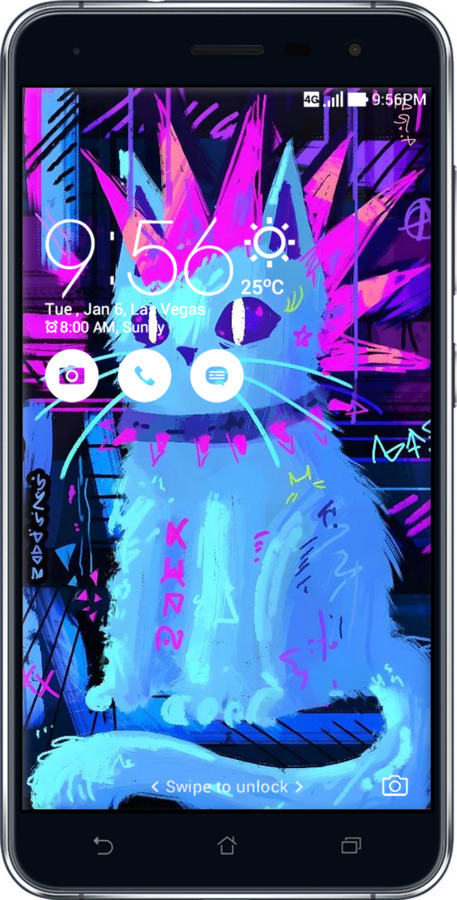 Силіконовий чехол Кіт панк для Asus Zenfone 3 ZE552KL - 6311u-448 изображение 