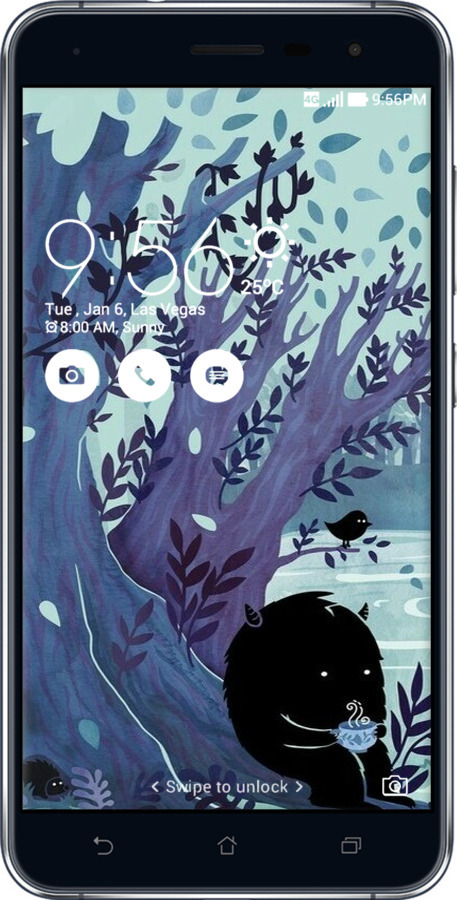Силиконовый чехол Арт принт Тихое место чая для Asus Zenfone 3 ZE552KL - 6544u-448 изображение 